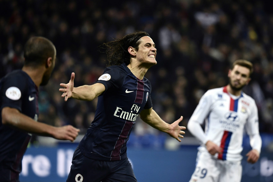 Edinson Cavani a signé un doublé victorieux sur la pelouse du Parc OL dimanche 27 novembre.