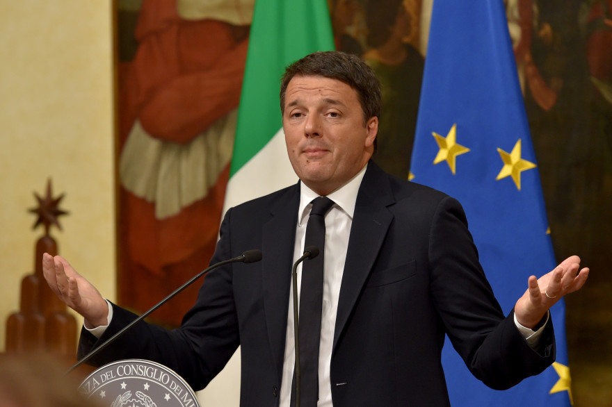 Matteo Renzi a annoncé sa démission depuis le palais Chigi dimanche 4 décembre 2016.
