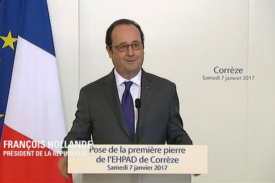 François Hollande à Corrèze (Corrèze) le 7 janvier 2017.