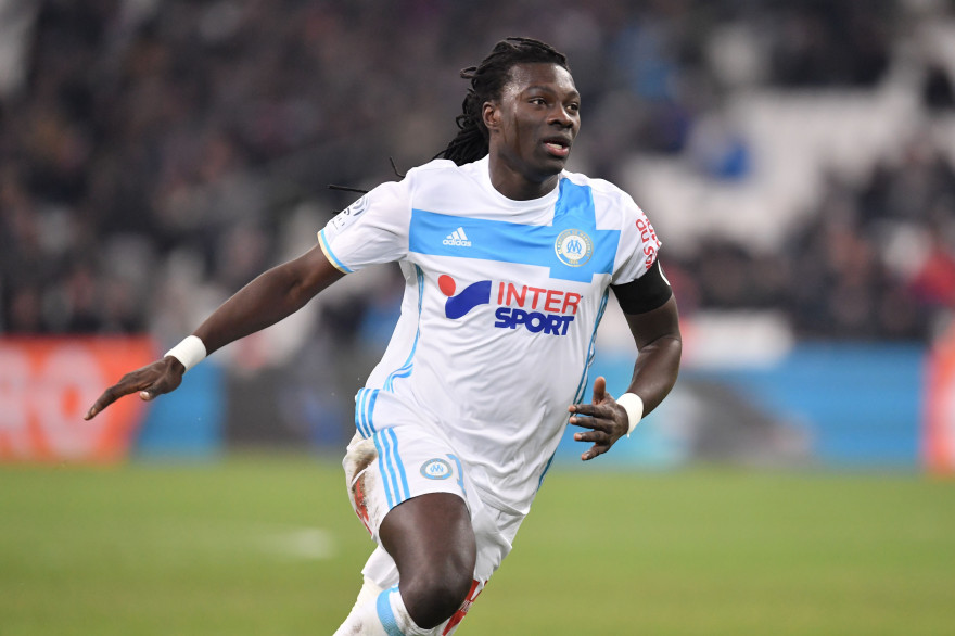 Bafétimbi Gomis sous les couleurs de l'OM en janvier 2017