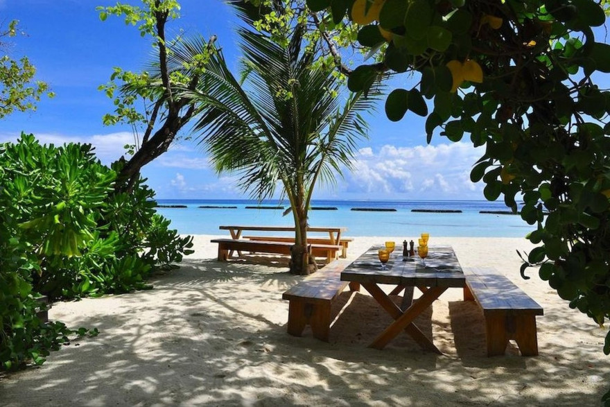 Un hôtel aux Maldives (illustration)