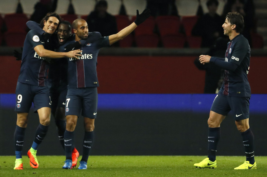 Cavani, Matuidi et Lucas, le mardi 7 février