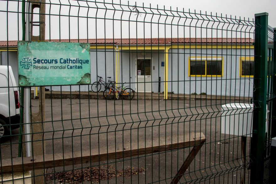 Un bâtiment du Secours Catholique à Calais, le 9 février 2017