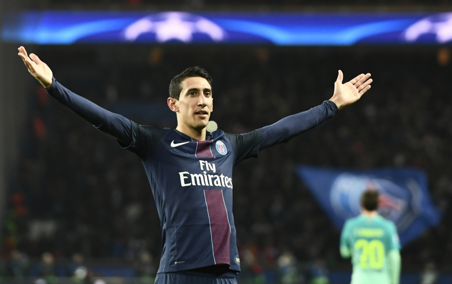 Angel Di Maria le mardi 14 février 2017 au Parc des Princes