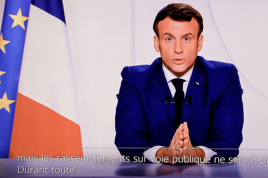 Emmanuel Macron lors de son allocution du 24 novembre 2020.