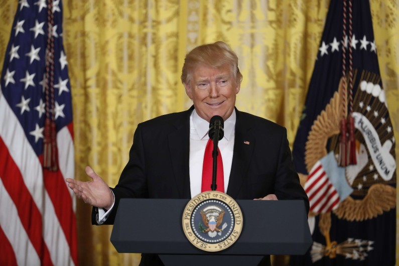 Donald Trump le 16 février 2017 à la Maison Blanche