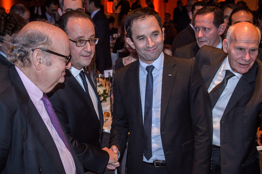 François Hollande et Benoît Hamon, le 22 février 2017