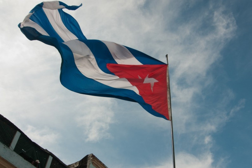 Le drapeau cubain flottant sur La Havane, le 18 octobre. (archives)