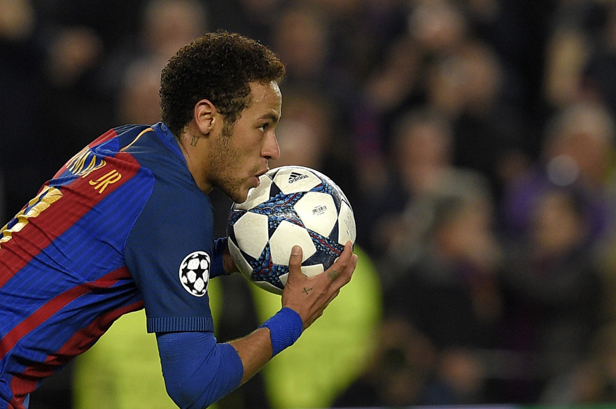 Neymar, auteur d'un doublé face au PSG le 8 mars 2017