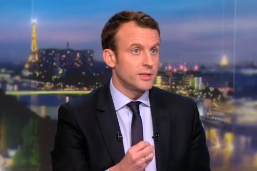 Emmanuel Macron sur le plateau du "20 Heures" de TF1.