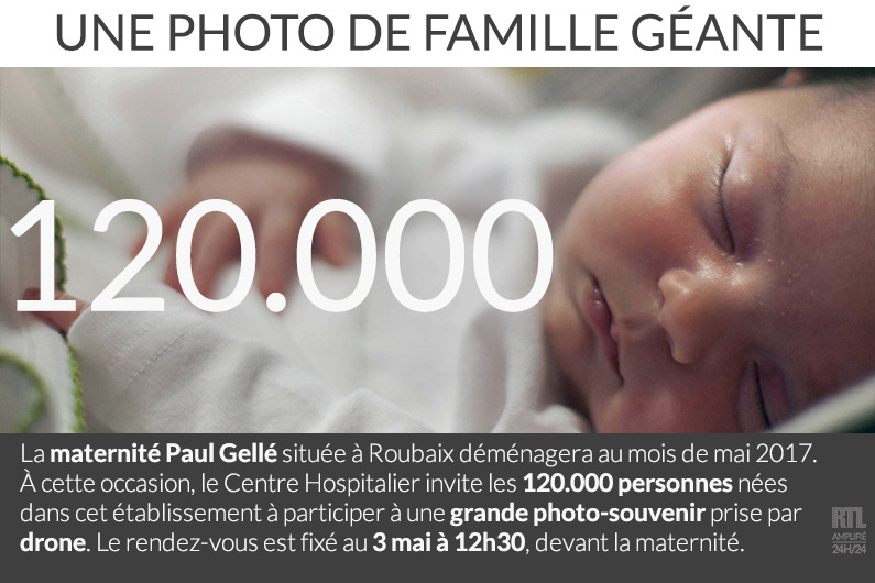 Une maternité de Roubaix organise une photo-souvenir géante