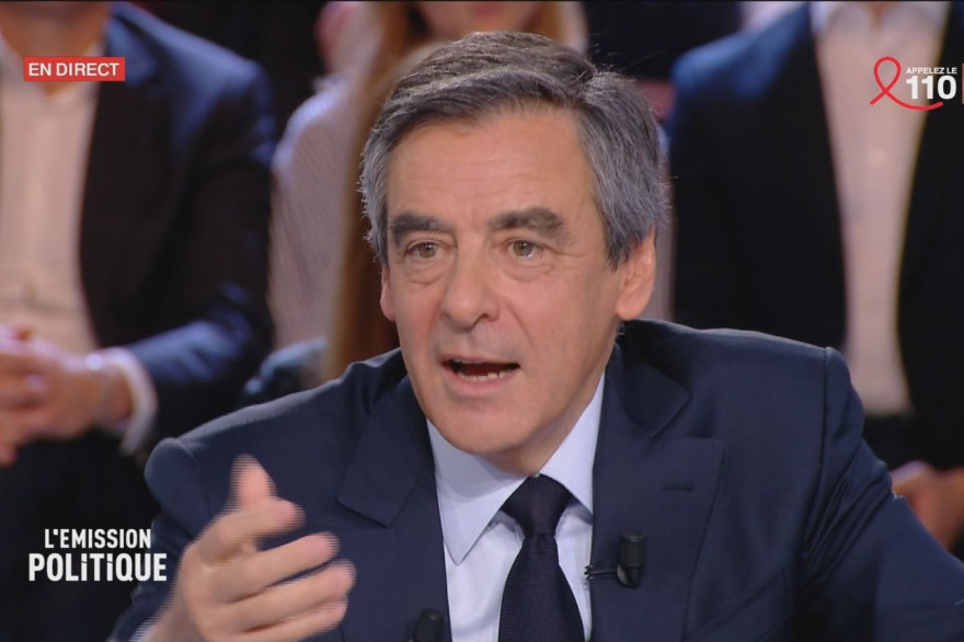 François Fillon lors de "L'Émission politique" du 23 mars 2017 sur France 2.