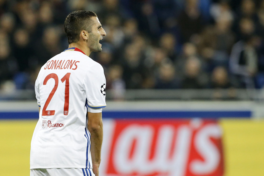 Maxime Gonalons lors de Lyon-Juventus en octobre 2017