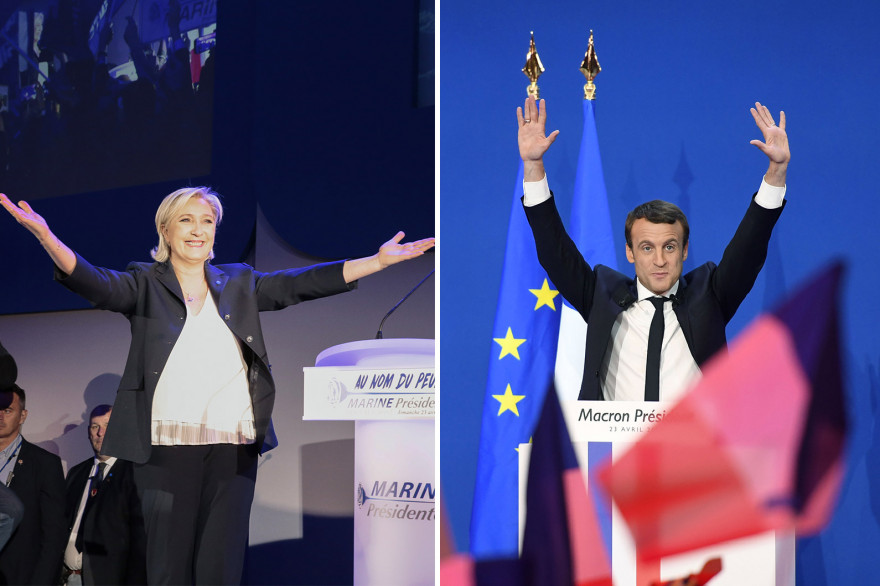Marine Le Pen et Emmanuel Macron