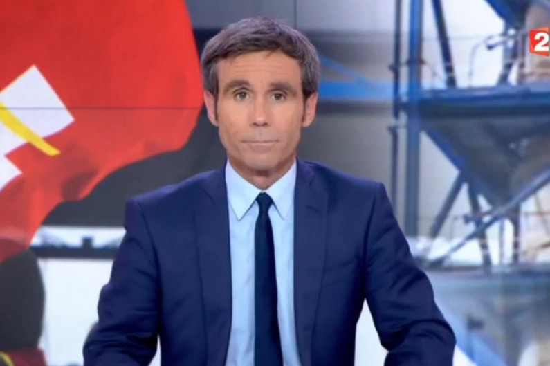 David Pujadas sur le plateau du 20h de France 2