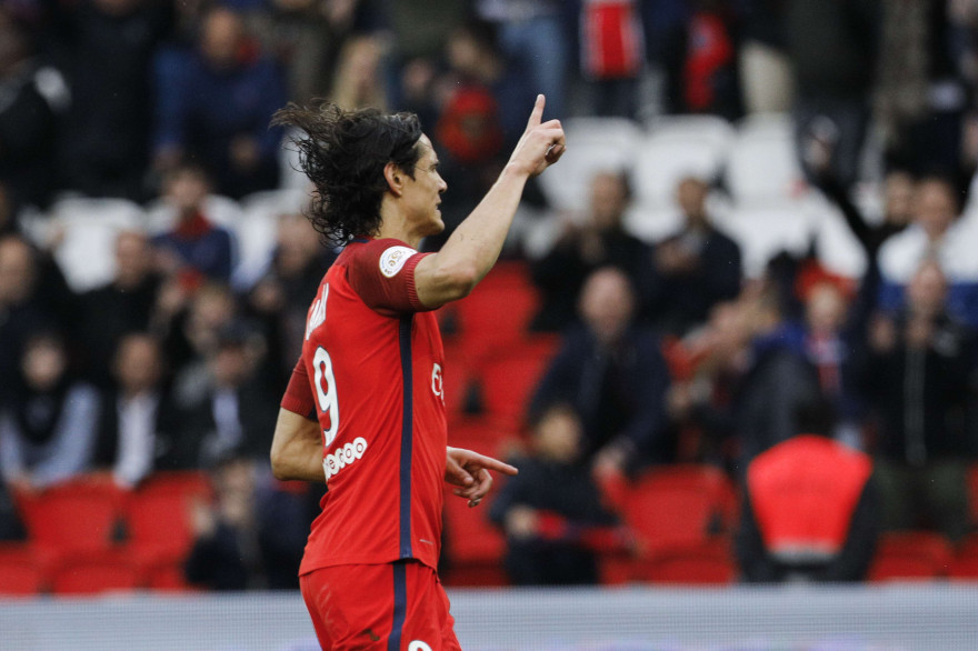 Edinson Cavani sous les couleurs du PSG le 6 mai 2017