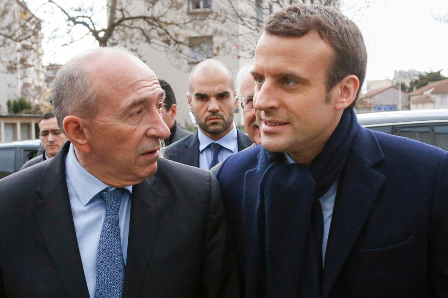 Gérard Collomb et Emmanuel Macron, le 4 février 2017