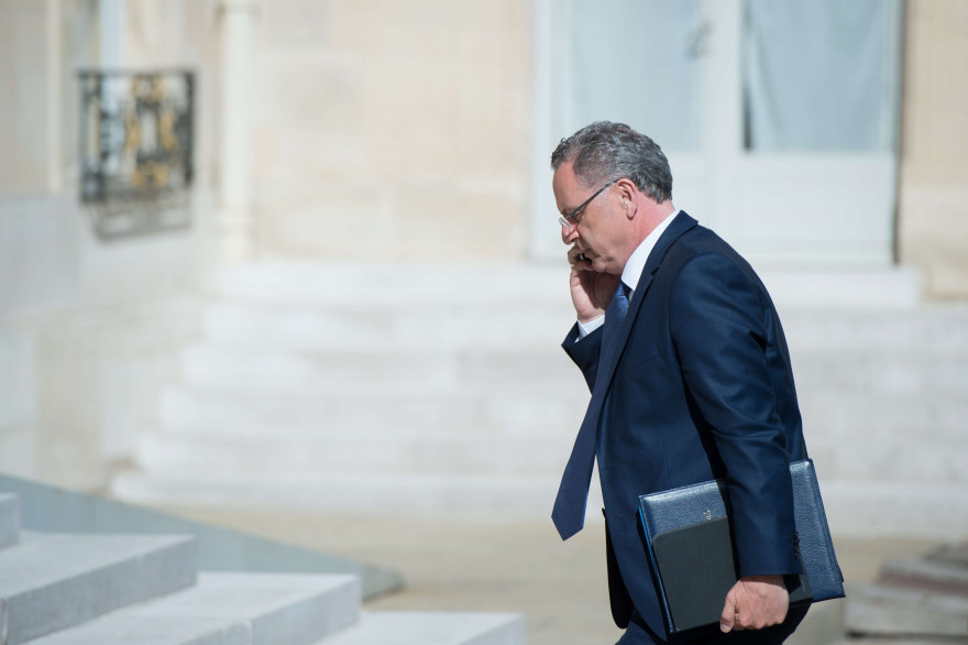 Richard Ferrand dans la cour de l'Élysée le 31 mai 2017.