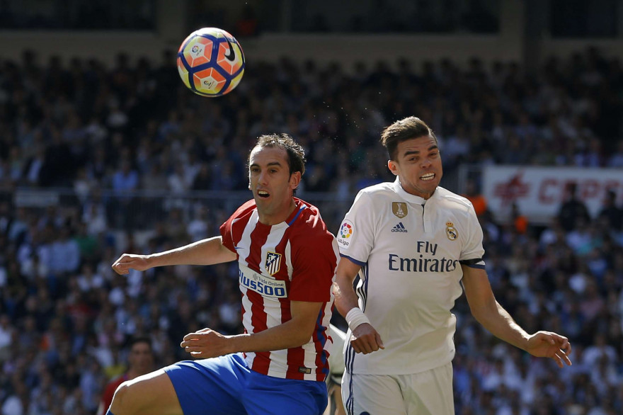 Pepe sous les couleurs du Real face à l'Atlético de Godin, le 8 avril 2017