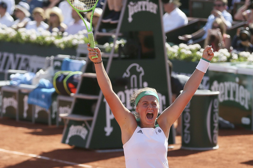 La Letonne Jelena Ostapenko s'est qualifiée pour sa première finale en Grand Chelem jeudi 8 juin 2017
