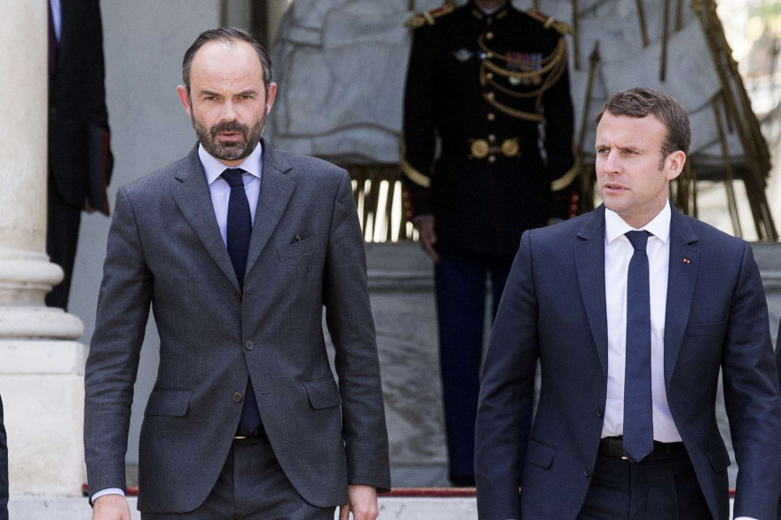 Edouard Philippe et Emmanuel Macron à l'Élysée le 23 mai 2017.
