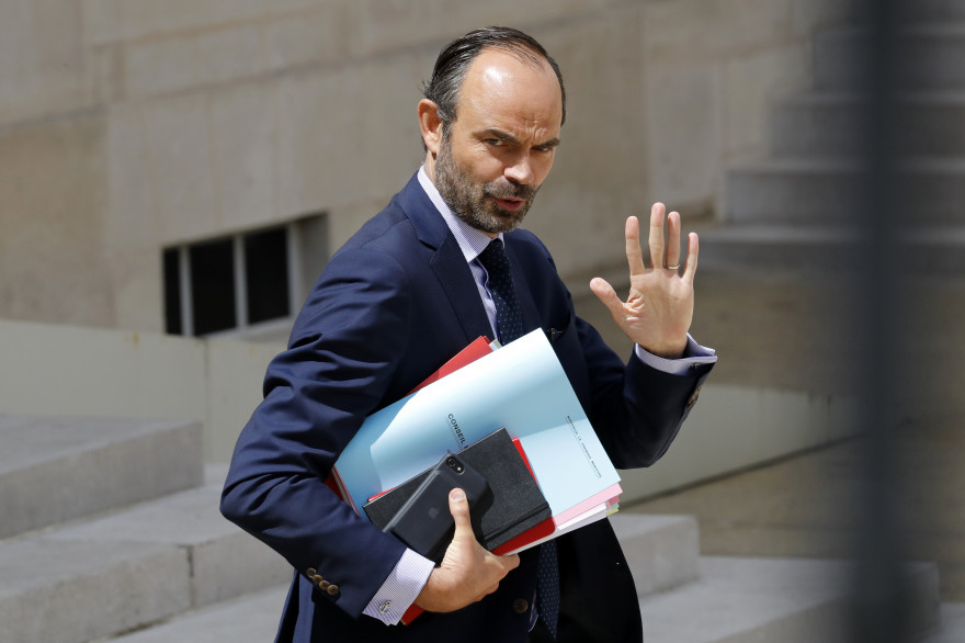 Édouard Philippe sur le perron de l'Elysée, le 28 juin 2017