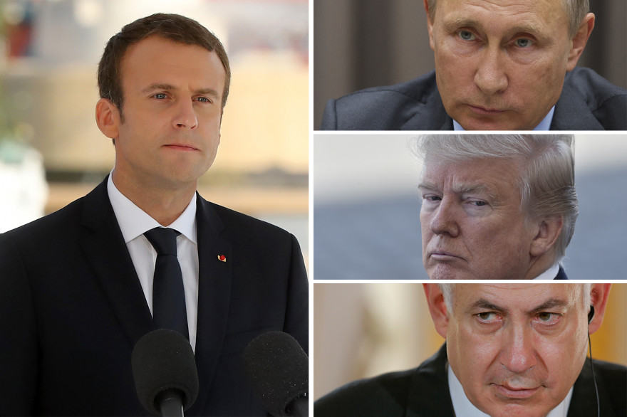 Emmanuel Macron a reçu Vladimir Poutine, Donald Trump et Benjamin Netanyahu en deux mois