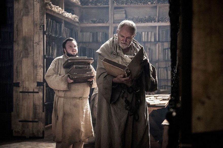 Samwell Tarly dans la bibliothèque