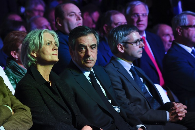 Penelope et François Fillon, le 9 avril 2017.