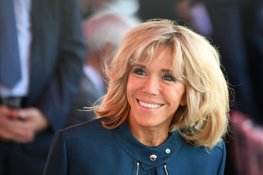 Brigitte Macron lors du défilé du 14 juillet 2017, à Paris