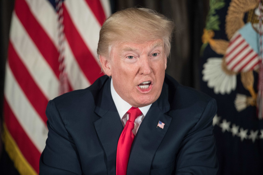 Donald Trump à Bedminster, dans le New Jersey, aux États-Unis, le 8 août 2017