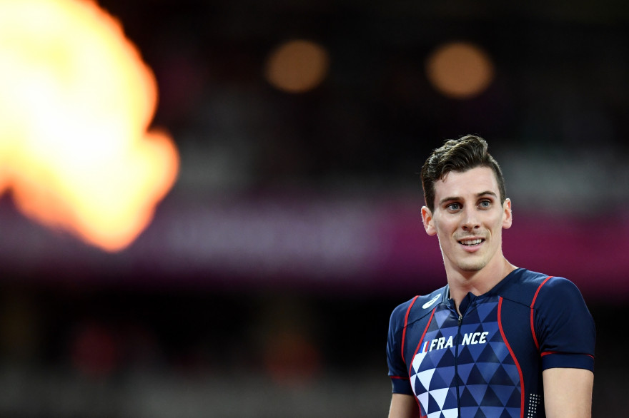 Pierre-Ambroise Bosse, sacré champion du monde du 800m, lors des Mondiaux 2017