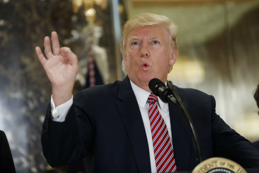 Donald Trump en conférence de presse à la Trump Tower (New York) le 15 août 2017.