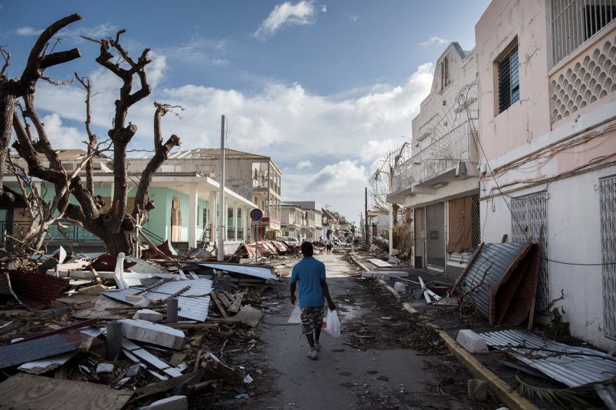 La ville de Saint-Martin le 8 septembre 2017.