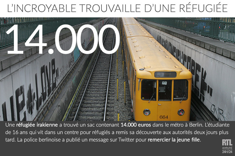 Allemagne : une réfugiée irakienne trouve 14.000 euros dans le métro