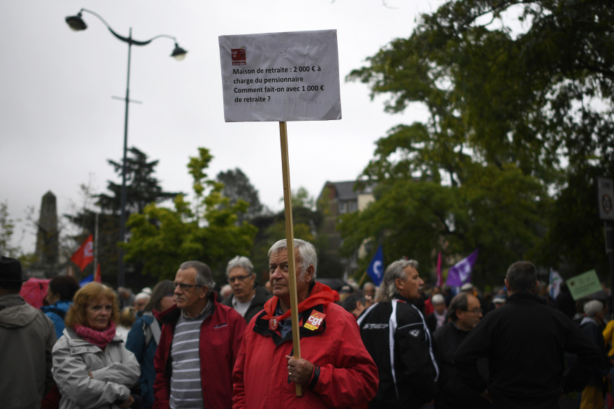 Manifestation des retraités à Rennes, le 28 septembre 2017.