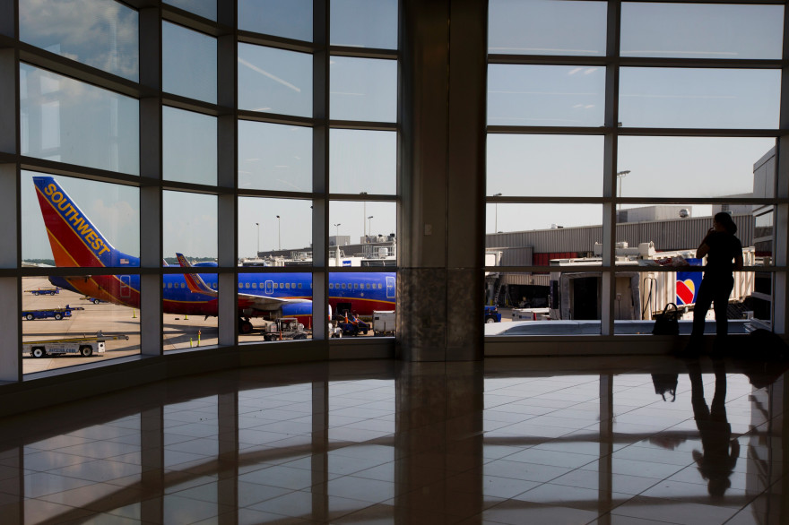 Vue depuis un terminal de l'aéroport Hartsfield-Jackson d'Atlanta (États-Unis) (illustration)