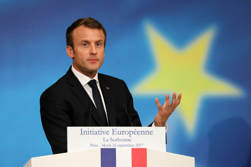 Emmanuel Macron à La Sorbonne, le 26 septembre 2017