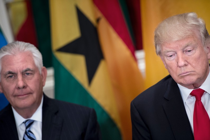 Rex Tillerson et Donald Trump, le 20 septembre 2017 à New York
