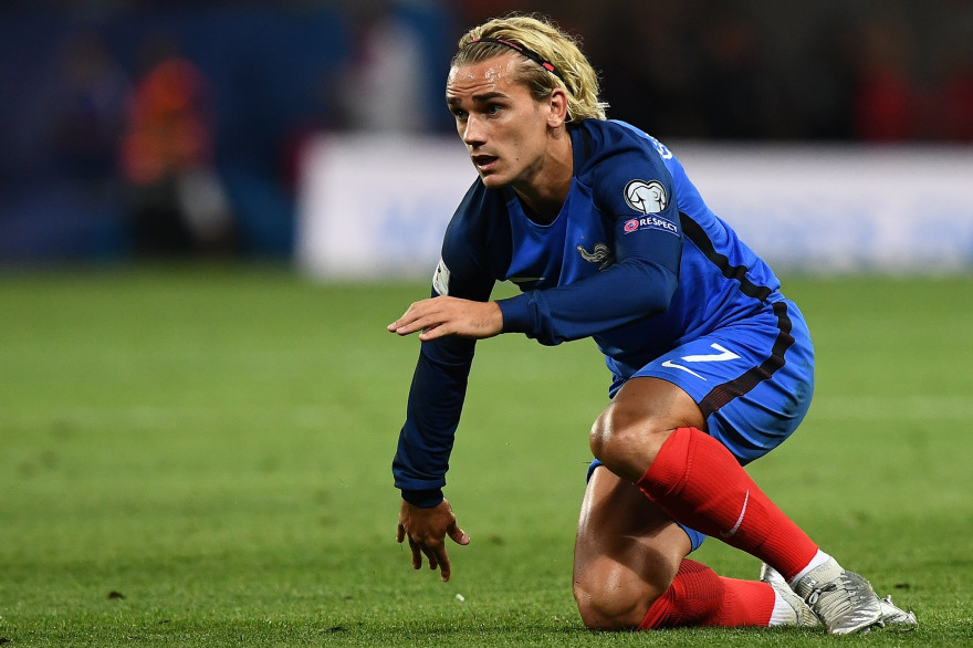 Antoine Griezmann avec les Bleus en septembre 2017