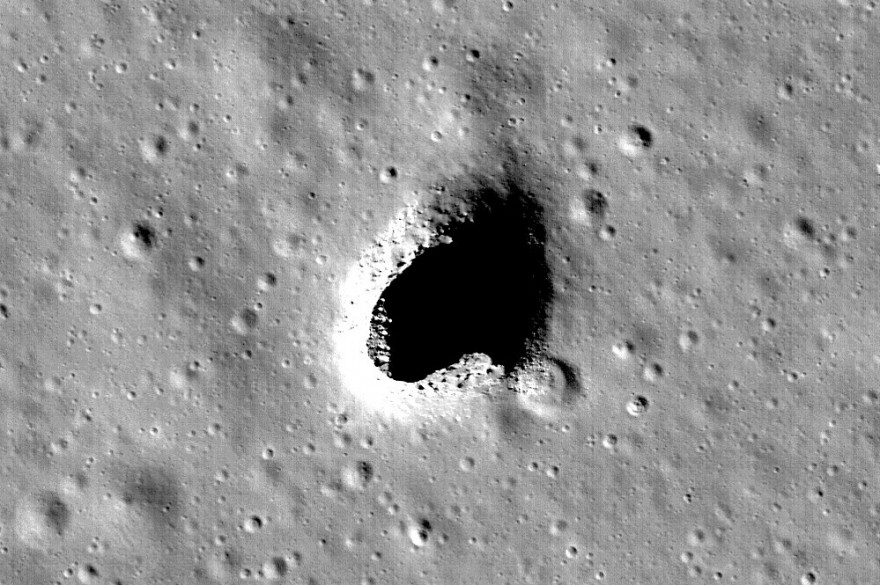 Photo de la zone des collines Marius sur la Lune observée par la sonde Selene