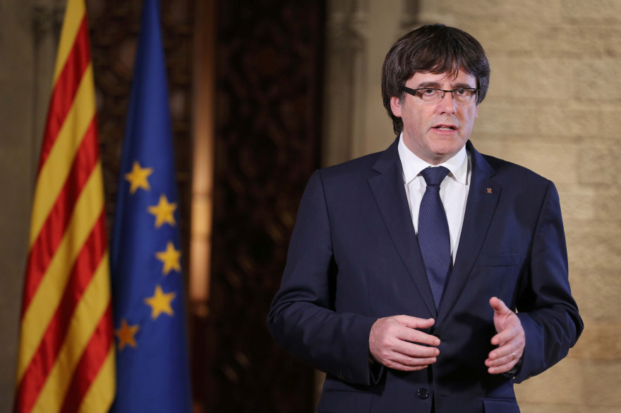 Carles Puigdemont, le 21 octobre 2017 à Barcelone