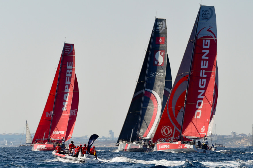 MAPFRE, Sun Hung Kai/Scallyawg et Dongfeng Race team, trois des sept monocoques engagés cette année