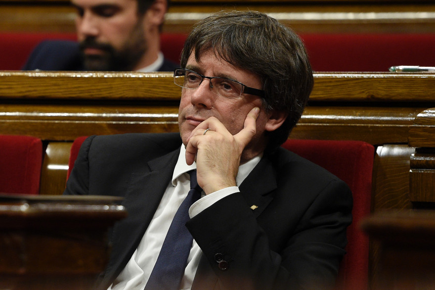 Le président destitué de la Généralité de Catalogne, Carles Puigdemont, le 10 octobre 2017.