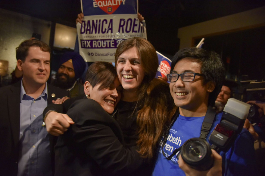 Danica Roem, le soir de sa victoire à Manassas, en Virginie
