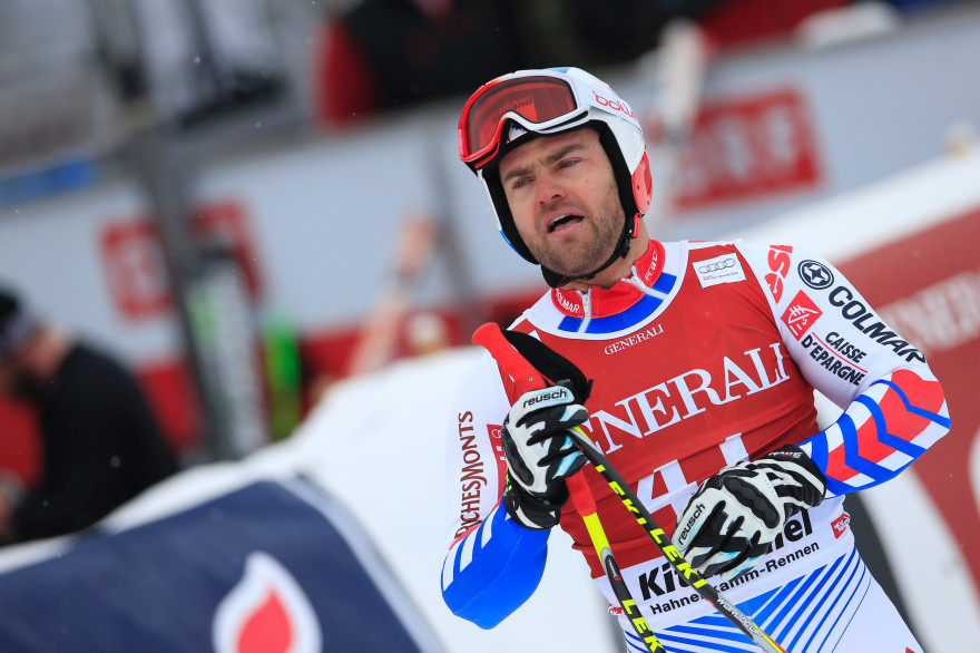 Le Français David Poisson en janvier 2013 à Kitzbuehel