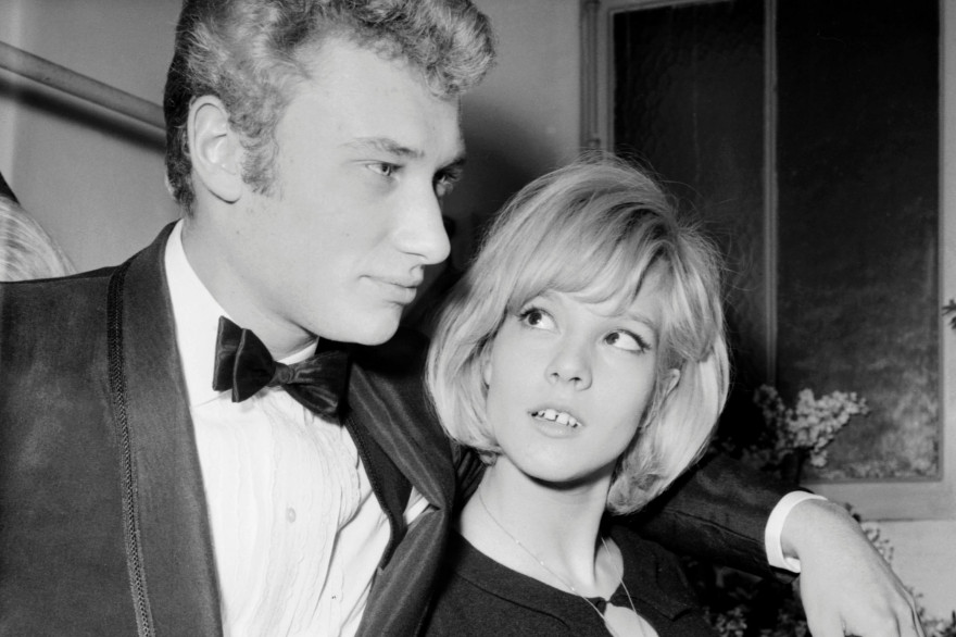 Johnny Hallyday et Sylvie Vartan, le 16 janvier 1964 à l'Olympia à Paris