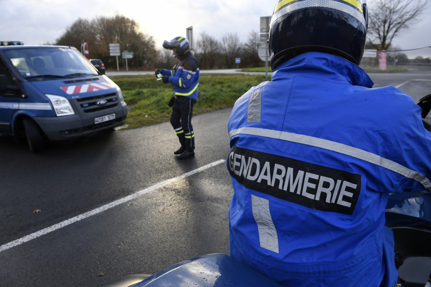 Des gendarmes participant à une opération de sécurité routière (illustration)