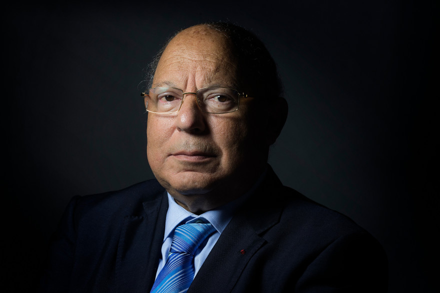Le recteur de la Grande Mosquée de Paris, Dalil Boubakeur, le 10 mars 2015 à la grande mosquée de Paris
