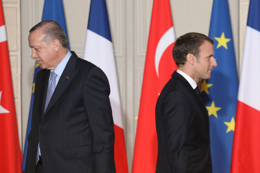 Recep Tayyip Erdogan et Emmanuel Macron le 5 janvier 2018 à Paris